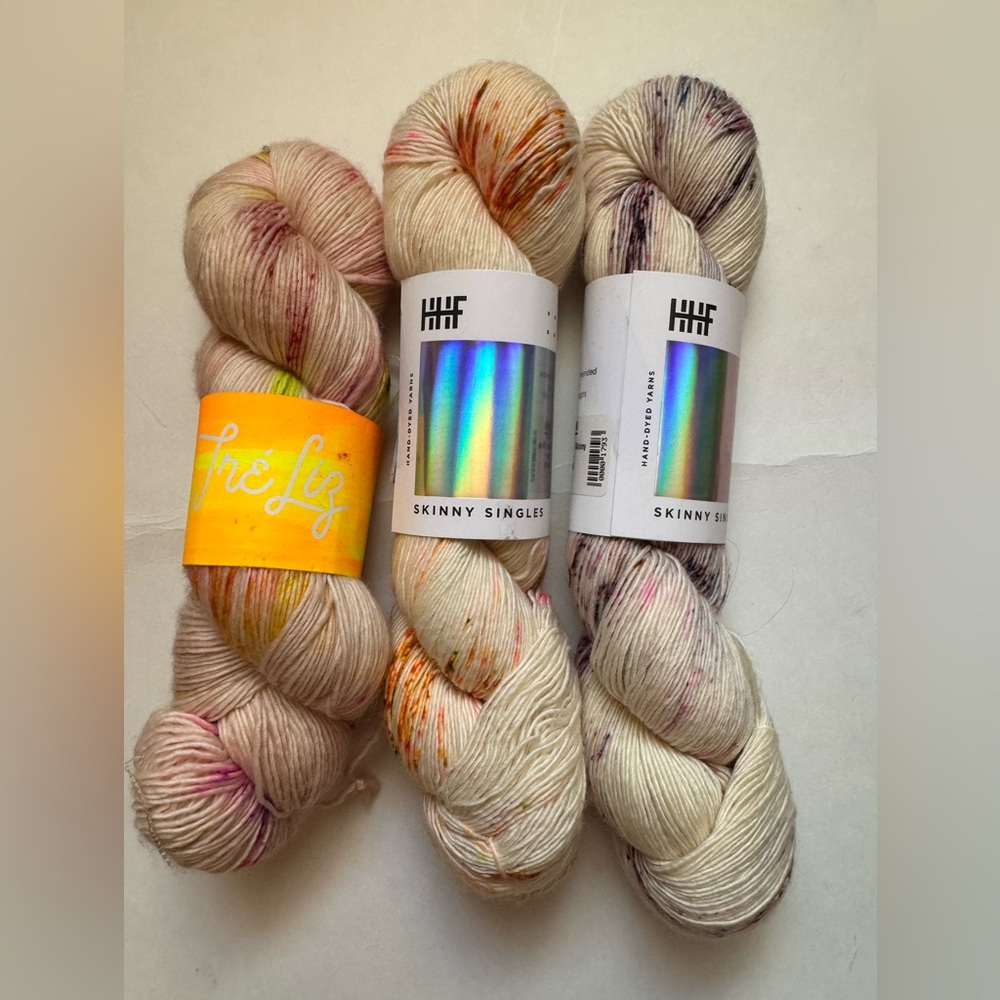 3 skein fingering bundle.  HHF/Tres Liz - see below for pics and details.